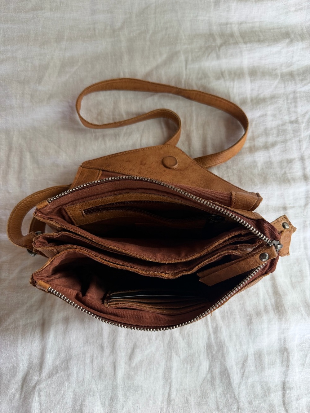 Latico Leathers Cognac Harbor Crossbody - Picture 6 of 9